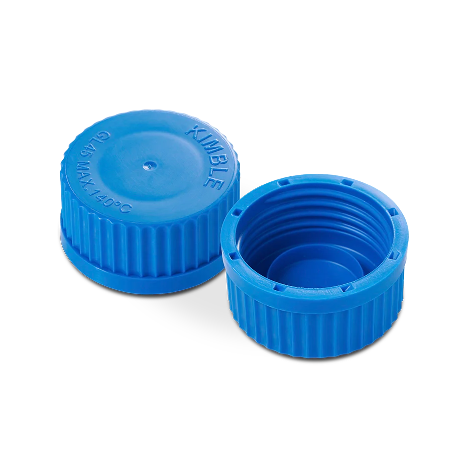 ACCESORIO PARA CRISTALERÍA TAPA PARA FRASCO DE CULTIVO KIMAX 14395 GL 45 AZUL KIMAX 14395C-45